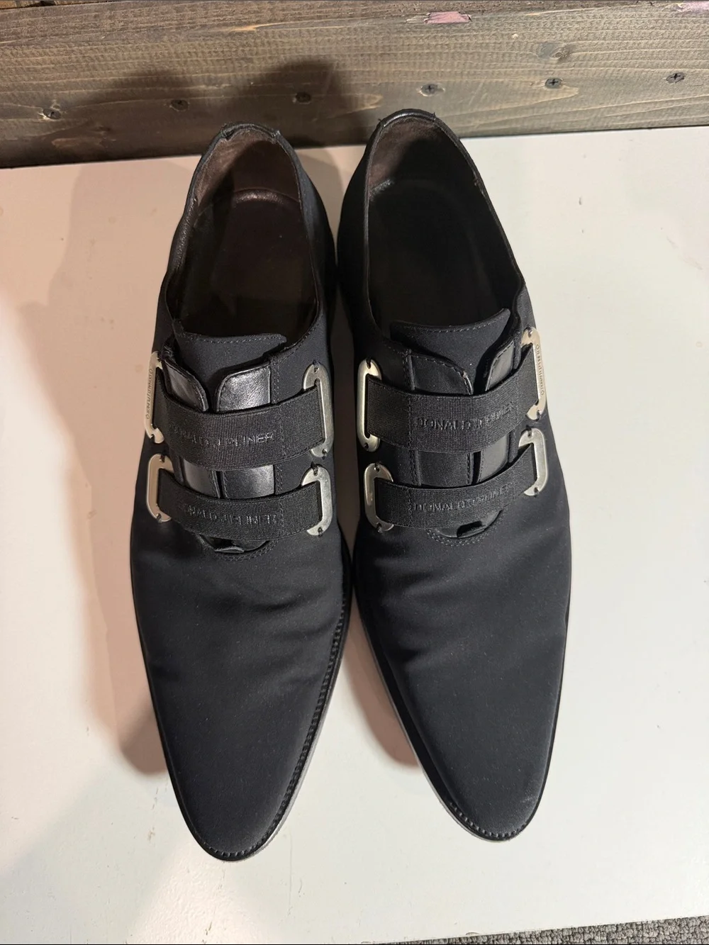 Donald J. Pliner Men's Black Double-Strap Monk Oxfords - Picture 5 of 7